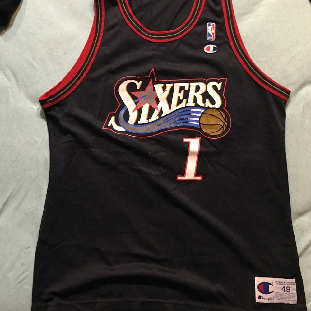 Philadelphia Sixers Tim Thomas vintage Champion #1
